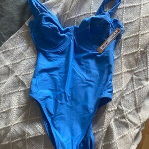 Skims Signature Swim - Underwire One Piece (Tide Blue)